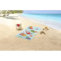 Good Morning Strandlaken 75x150 poly velours kids no.30229 multi
