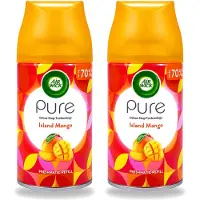 Air Wick 2 x – Luchtverfrisser Navulling – Island Mango – 250 ml - Voordeelverpakking - 2 stuks