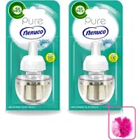 Air Wick 2 x - Luchtverfrisser Navulling - Pure Nenuco - Elektrische Geurverspreider - 19 ml - Bulkverpakking - Geurverspreider - Douchemop - Luchtverfrisser