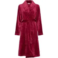 Pastunette - Badjas - Rosewood Elegance - Flannel Fleece - Rood - Maat 3XL