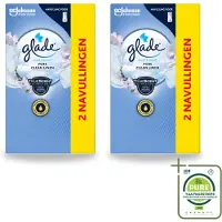 Glade 2 x - Touch & Fresh Navulling - Pure Clean Linen - 2 × 10 ml - Grootverpakking - Vaatwasstrips - Navulling - Geur - Frisheid - Linen - Bloemige Geur