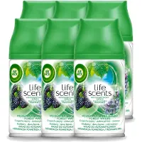 Air Wick 6 x - Life Scents - Luchtverfrisser Navulling - Boswateren - Automatische Spray - 250 ml - Voordeelverpakking - 6 stuks