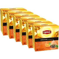 Lipton Black Tea Orange - Multipack - Tee - 120 (6x20) Zakjes