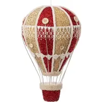 Intratuin Kersthanger Ervy Luchtballon Rood / Wit D 22 H 36 Cm