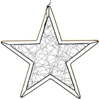 Intratuin Kerstster Zwart Met Verlichting 47,7 X 46,5 Cm