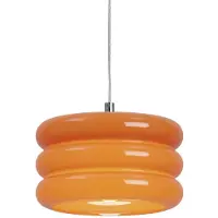Eglo Hanglamp Tortora, dimbaar, geel / oranje, Woon-/ Eetkamer, Glas, Jong wonen, hanglamp