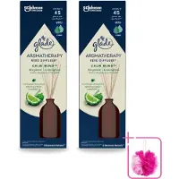Glade 2 x - Geurstokjes Calm Mind - Aromatherapie Geurverspreiding - 80 ml - Bulkverpakking - Geurstokjes - Douchemop - Ontspanning