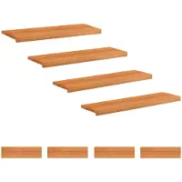vidaXL Trapmatten 8 st Licht Bruin 90 x 30 x 2 cm Massief beukenhout