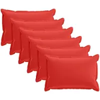 vidaXL Kussensloop 6 st HOUTEN Rood 50 x 75 cm Polyester