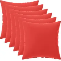 vidaXL Kussensloop 6 st HEERLEN Rood 45 x 45 cm Polyester
