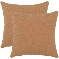 vidaXL Kussensloop 2 st HEERLEN Beige 50 x 50 cm Bouclé