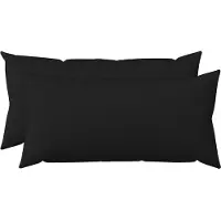 vidaXL Kussensloop 2 st HEERLEN Zwart 40 x 70 cm Stof