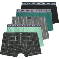 H.I.S. Onderbroek grijs / mintgroen / spar / zwart
