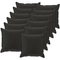 vidaXL Kussensloop 12 st HOUTEN Zwart 40 x 40 cm Polyester