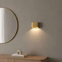 Artdelight Wandlamp Diaz 1l Goud Geborsteld