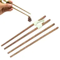 OEM Hulpmiddel voor het leren gebruiken van eetstokjes - Met antisliphouder, ideaal voor beginners - Herbruikbare houten eetstokjes voor volwassenen en senioren