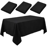 OEM Wegwerp tafelkleed - Afwasbaar - Geschikt voor buiten en evenementen - Zwart - 137x274 cm - 4 stuks