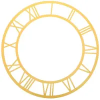 Markenlos Wandklok-stickers - Met Romeinse cijfers - Wanddecoratie - Goud - Acrylspiegel