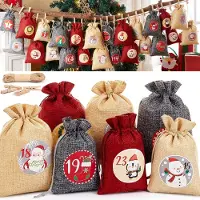 OEM Adventskalender zakjes - Van stof, om te vullen - Voor de adventskalender - 24 stuks