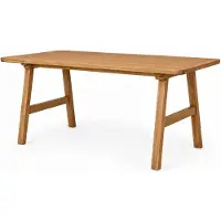 AEA Moderner Gartentisch Esstisch Braun Holz Design Terrasse