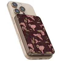 Selencia Vivid Powerbank 5.000 mAh - Draadloze Powerbank - Geschikt voor MagSafe en Qi - Desert Gold / Autumn Muse