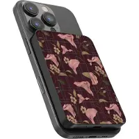 Selencia Vivid Powerbank 5.000 mAh - Draadloze Powerbank - Geschikt voor MagSafe en Qi - Black / Autumn Muse