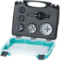 Wolfcraft 3498000 Gatenzaagset 7-delig 20 mm, 29 mm, 35 mm, 51 mm, 68 mm 1 set(s)