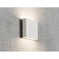 Konstsmide LED Außenleuchte Wandlampe Chieri Weiß IP54 2 x 3W 450lm Warmweiß 3000K Up&Down