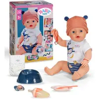 Baby Born Emma, 43 cm groot, in jungle-stijl, met 10 realistische speelfuncties en accessoires