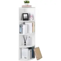 Songmics Hoekplank met 4 planken wit