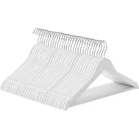 Songmics Set van 30 massief houten hangers, Wit