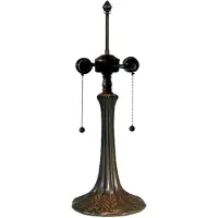 Clayre & Eef Lampenvoet voor tafellamp, Tiffany-stijl, bruin, kunststof, Ø 17x52 cm
