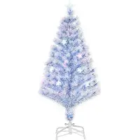 Northio Kerstboom in wit en blauw, 120 cm, van PVC met 3 LED-lampjes