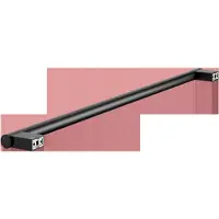 Keuco Badhanddoekhouder van metaal, zwart mat, 80 cm lang, voor badkamer of sauna, voor handdoeken, wandmontage, handdoekstang, Plan Black Selection