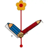 OEM Wekkerwijzer, metalen constructie, geschikt voor zelfmontage, metalen wijzers (2 stuks)