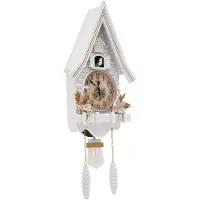 OEM Wandklok, wit, modern design, werkt op batterijen, geruisloze werking, voor wandmontage