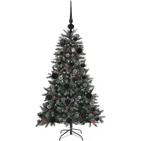 vidaXL Kunstkerstboom met 150 LED Groen 120 cm PVC en Plastic en Staal