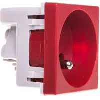 Kontakt-Simon Contactdoos, type K02/6, rood, kunststof, IP20, 250 V, 45 mm, 39 mm
