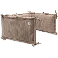 Jollein Baby Boxbumper - 180x30cm - Katoen - Cloudy Rib - Milky Coffee