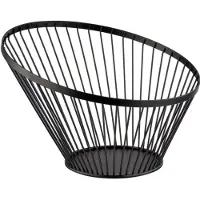 Westmark draadmand Vista – Stijlvolle fruitschaal & broodmand met elegant design – Zwarte metalen mand voor fruit, groenten, brood & broodjes, 30 cm