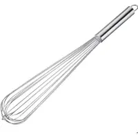 Westmark garde Pro – Stabiele garde van roestvrij staal voor eieren, deeg en sauzen – Praktische garde om op te kloppen, te roeren en te mengen – Zilver, 48 cm