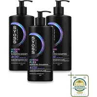 Syoss 3 x – Shampoo – Intense Plex – 440 ml - Wasstrips - Haarherstel - Haarversterking - Haarbescherming - Haarbreuk Verminderen - Chemisch Behandeld Haar