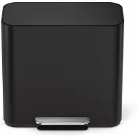 Simplehuman Prullenbak Mini Recycler Matzwart 7,5+7,5L