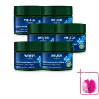 Weleda 6 x - Nachtcrème Versterkend - Blauwe Gentiaan & Edelweiss - 40 ml - Bulkverpakking - Nachtcrème - Douchemop - Huidversterken