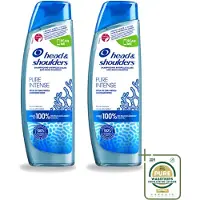 Head & shoulders 2 x - Anti-Roos Shampoo - Pure Intense - Hoofdhuid Detox - 250 ml - Wasstrips - Hoofdhuid Detox - Roosbestrijding - Hoofdhuid Reinigen - Schone Hoofdhuid - Haar Gezond