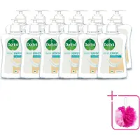 Dettol 12 x – Handzeep Gevoelige Huid – Mild & Verzorgend – 250 ml - Bulkverpakking - Gevoelige huid - Douchemop - Handhygiëne