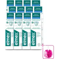 Elmex 12 x - Tandpasta - Sensitive Professional - Gentle Whitening - 75 ml - Bulkverpakking - Gevoelige tanden - Douchemop - Tandpasta
