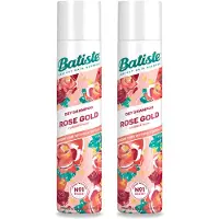 Batiste 2 x - Rose Gold - Droogshampoo - Zachte Rozengeur - Verfrist en Zorgt Voor Volume - 200ml - Voordeelverpakking - 2 stuks