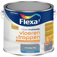 Flexa - Mooi Makkelijk Vloeren & Trappen Zijdeglans - Smoggy Sky - 2,5 L - Kleur Van Het Jaar 2027