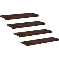 vidaXL Traplopers 4 st 90 x 25 x 2 cm Donkerbruin Massief beukenhout
